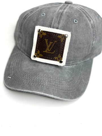 LL14 - Dark Grey, Faded Dad Hat White/Silver - Patches Of Upcycling