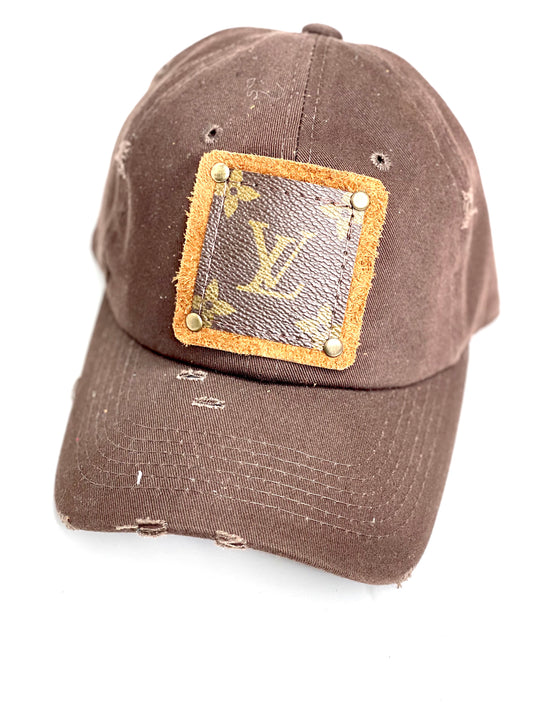 GG14- Brown Distressed Dad Hat Brown/Antique - Patches Of Upcycling