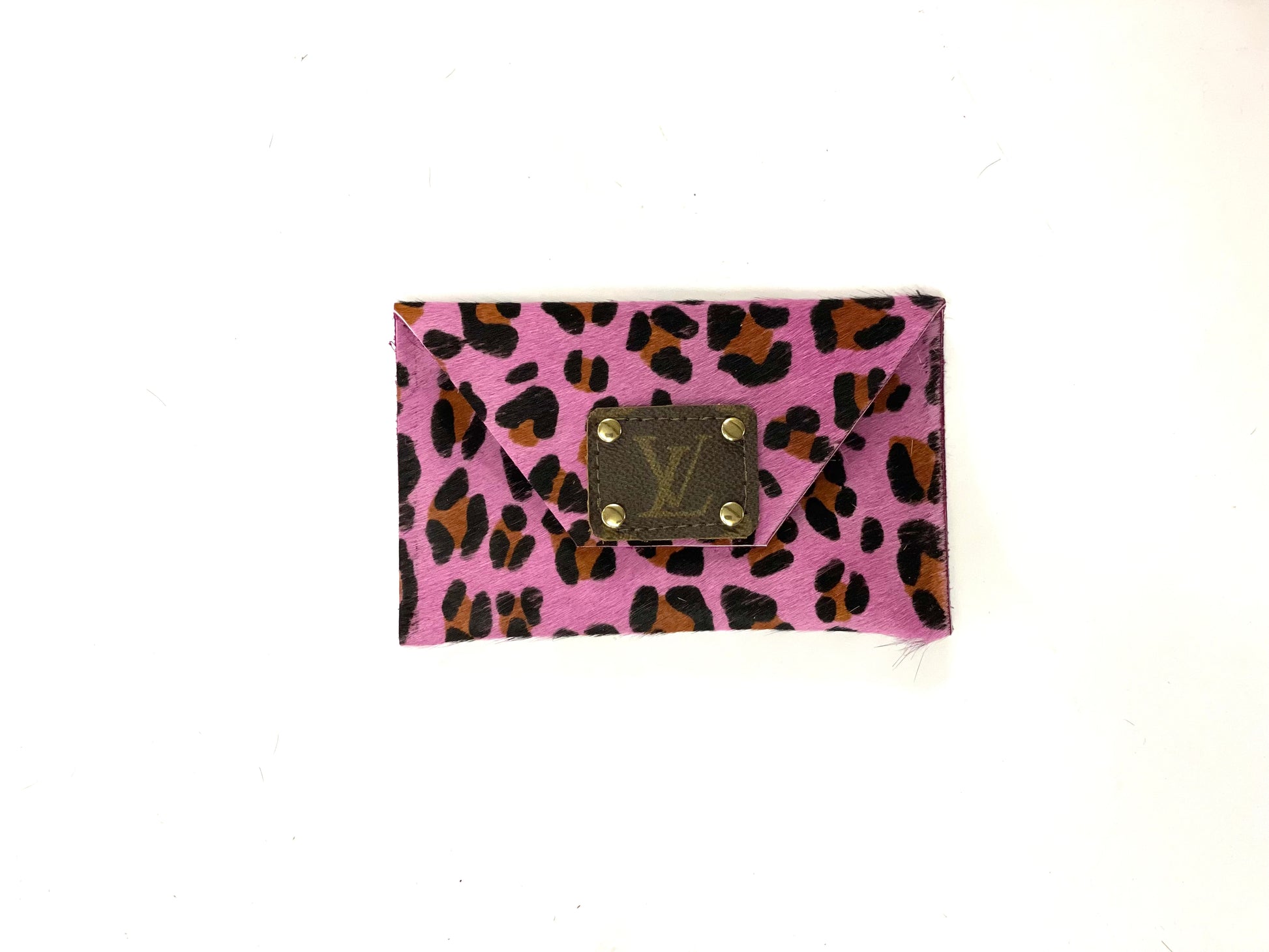 Pink leopard HOH-Large Card Holder - Patches Of Upcycling