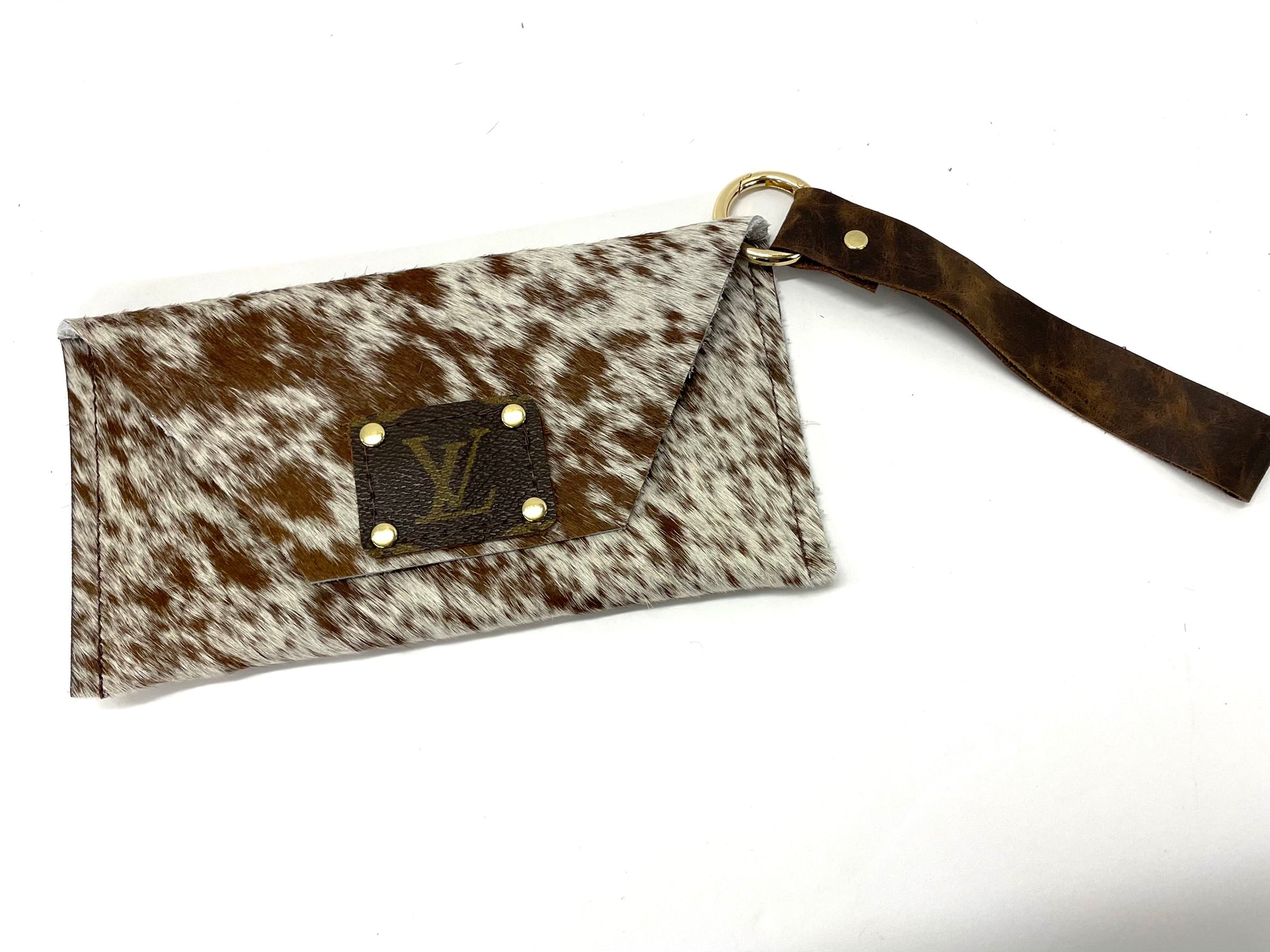 Speckled HOH Brown Petite Snap Wristlet - Patches Of Upcycling