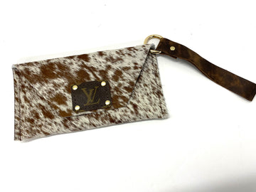 Speckled HOH Brown Petite Snap Wristlet - Patches Of Upcycling