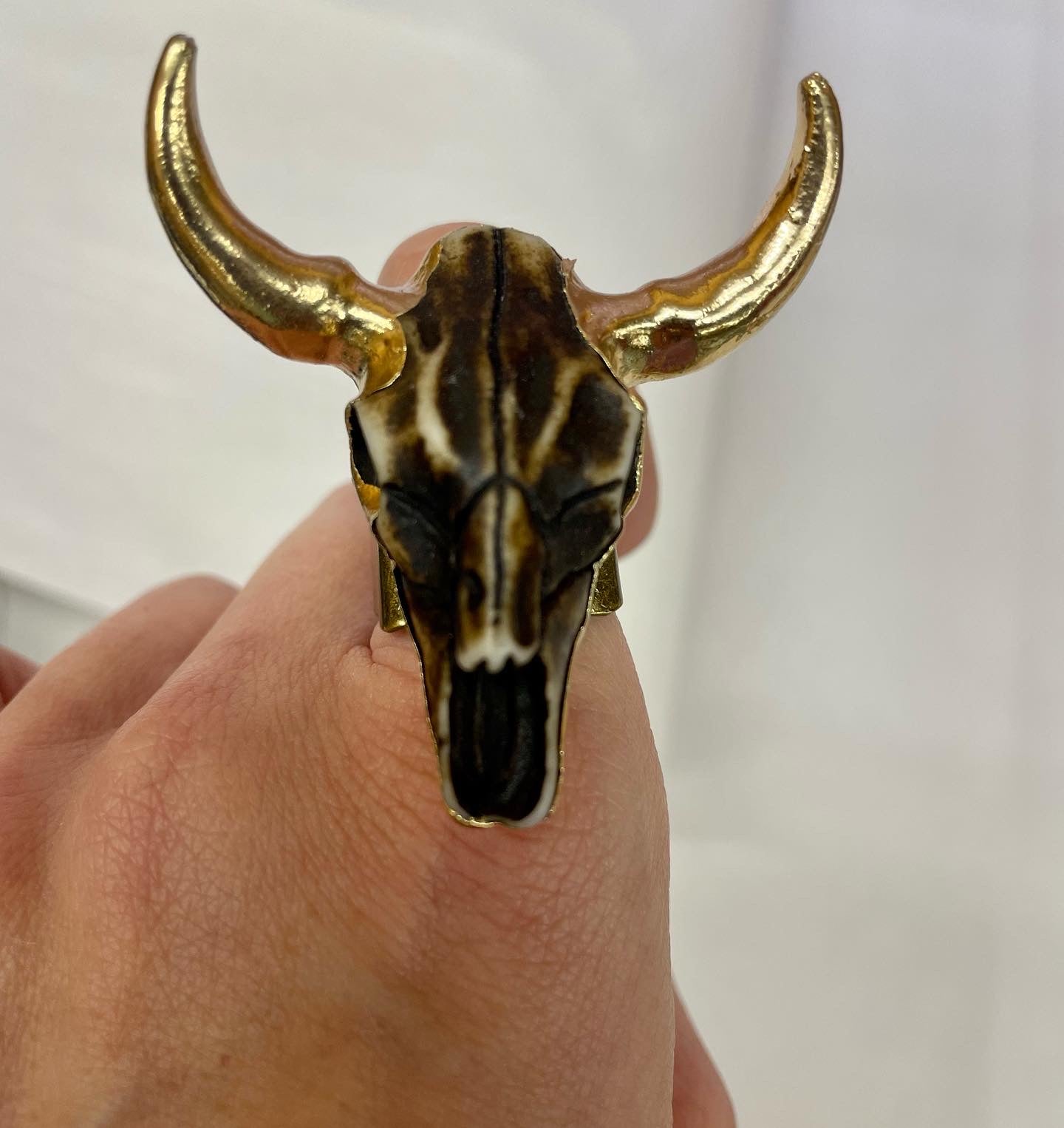 Long horn Ring - Patches Of Upcycling