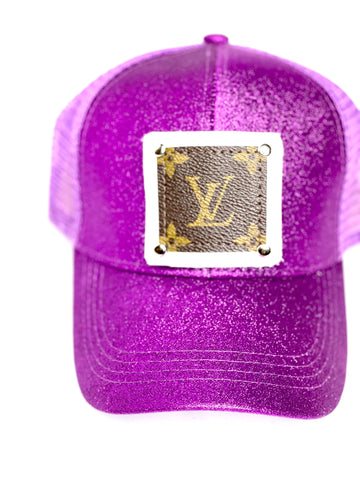 YY5 - Glitter Purple White/Antique - Patches Of Upcycling