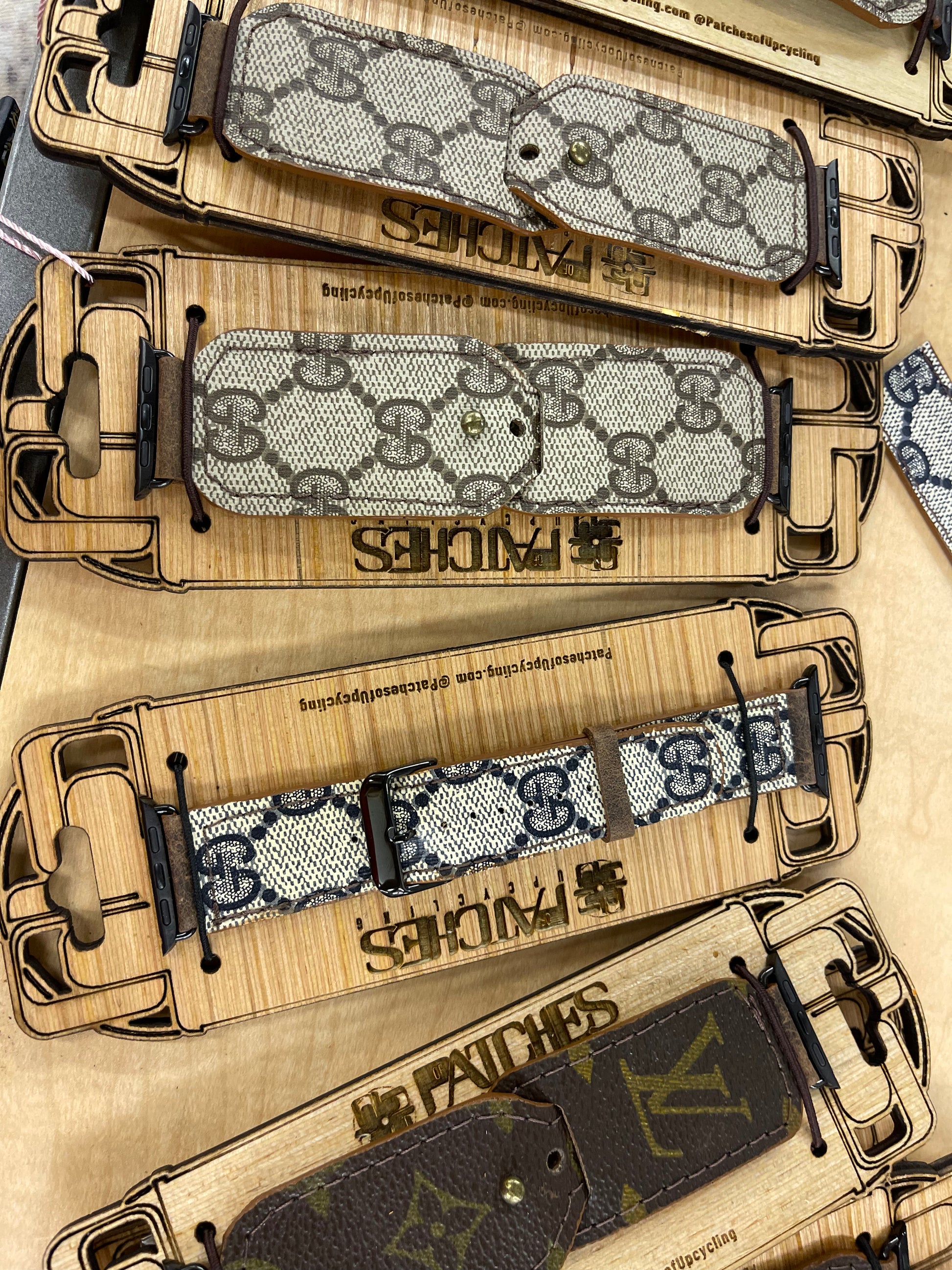 N E W Arrivals!!! 💋Up-cycled Louis Vuitton Apple Watch Bands 38