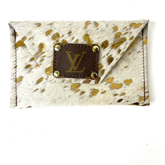 White Acid Gold HOH - Large Card Holder - Patches Of Upcycling