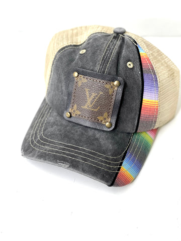 XX4 - Black jean Side Serape, Black/Antique - Patches Of Upcycling