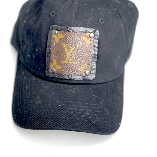 LL13 - Black Dad Hat Black/black - Patches Of Upcycling