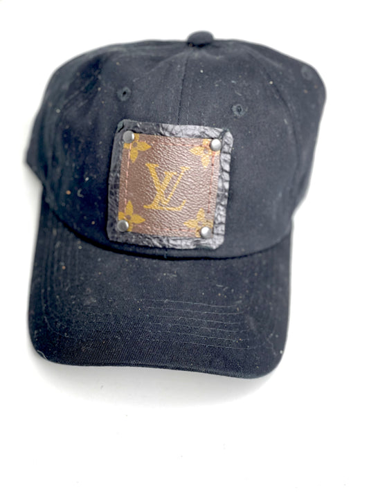 LL13 - Black Dad Hat Black/black - Patches Of Upcycling