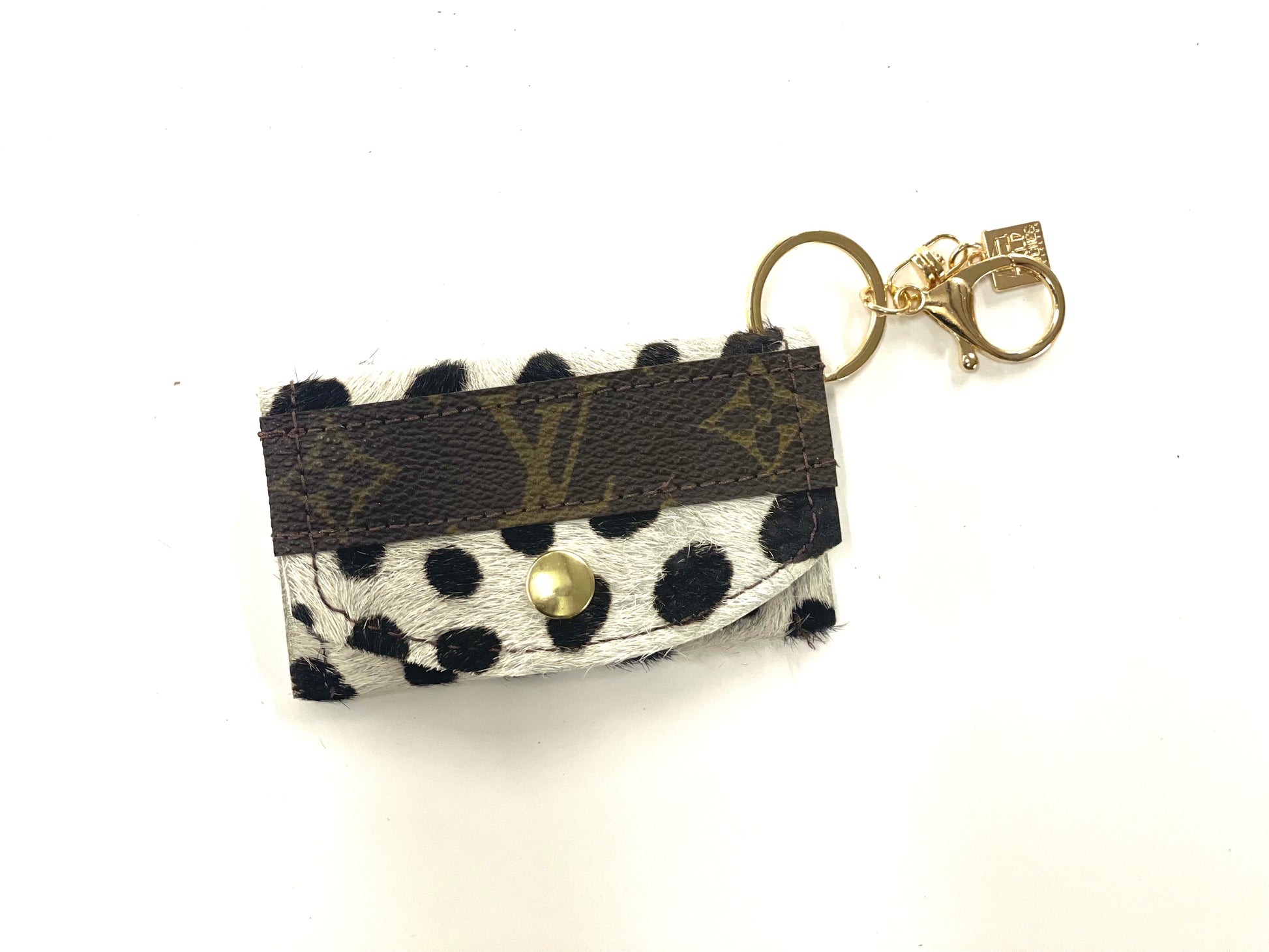 Cardholder pony/Dalmatian with LV strip Multiple Color Ways - Patches Of Upcycling