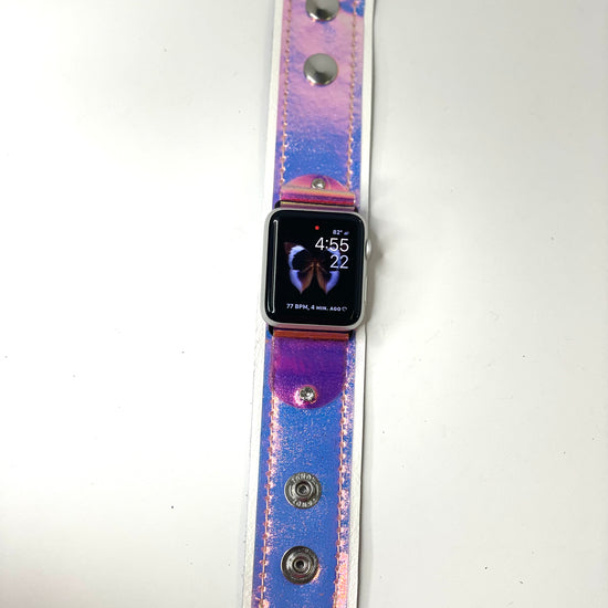 iwatch band pink iridescent (small) - Patches Of Upcycling